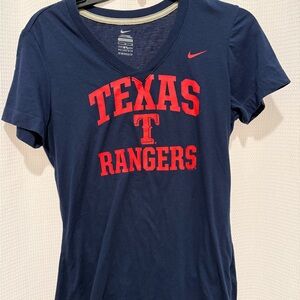 Nike Navy Blue Texas Rangers Short Sleeve Tee